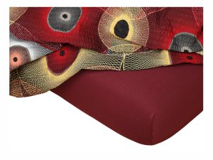 Jersey prestieradlo bordová 140x200x18 cm