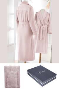Soft Cotton Soft Cotton Dárkové balení županu, ručníku a osušky QUEEN Lila S - 8698642058767