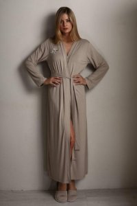 Soft Cotton Luisa Moretti Dámský bambusový župan ELENNE Krémová L - 8680404094137