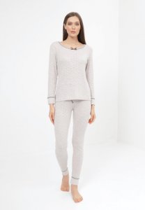 Soft Cotton Luisa Moretti Dámské pyžamo ELISA Světle modrá M - 8680404138213