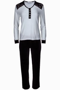 Soft Cotton Luisa Moretti Dámské bambusové pyžamo FRANCESCA černá S - 8680404111469