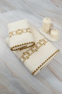 Soft Cotton Soft Cotton Osuška MONDRIAN 75x150 cm Smetanová - 8698642061705