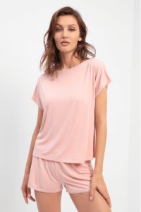 Soft Cotton Luisa Moretti Dámské bambusové pyžamo MIRANDA L Růžová - 8680404127934