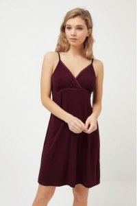 Soft Cotton Luisa Moretti Dámská bambusová košilka JESSICA XL Bordó - 8680404143026