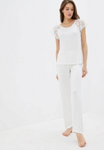 Soft Cotton Luisa Moretti Dámské bambusové pyžamo SUSANA L Světle modrá - 8680404125602