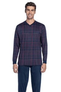 Soft Cotton GUASCH Pánské pyžamo ALFONSO XXL Tmavě modrá GUASCH Pánské pyžamo ALFONSO XXL Tmavě modrá - 8431204658629