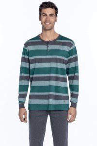 Soft Cotton GUASCH Pánské pyžamo SANTOS L Zelená GUASCH Pánské pyžamo SANTOS L Zelená - 8431204656069