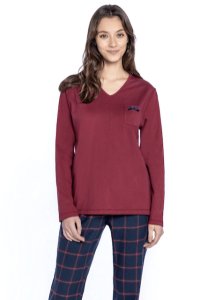Soft Cotton GUASCH Dámské pyžamo EMILIA XXL Bordó GUASCH Dámské pyžamo EMILIA XXL Bordó - 8431204658223