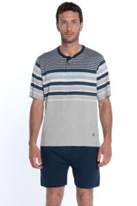 Soft Cotton GUASCH Pánské pyžamo MARIO L &Scaron;edá GUASCH Pánské pyžamo MARIO L &Scaron;edá - 8431204643656