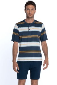 Soft Cotton GUASCH Pánské pyžamo NOE L Tmavě modrá GUASCH Pánské pyžamo NOE L Tmavě modrá - 8431204643601