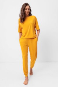 Soft Cotton Luisa Moretti Dámské bambusové pyžamo VALERIE S Hořčicová Luisa Moretti Dámské bambusové pyžamo VALERIE S Hořčicová - 8680404153179