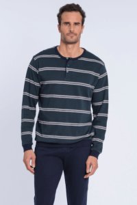 Soft Cotton GUASCH Pánské pyžamo FERNANDO L Zelená GUASCH Pánské pyžamo FERNANDO L Zelená - 8431204633619