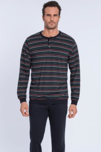 Soft Cotton GUASCH Pánské pyžamo EMILIO S Zelená GUASCH Pánské pyžamo EMILIO S Zelená - 8431204633145