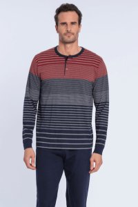 Soft Cotton GUASCH Pánské pyžamo STEFANO XXL Tmavě modrá GUASCH Pánské pyžamo STEFANO XXL Tmavě modrá - 8431204633282