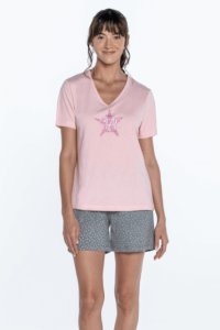 Soft Cotton GUASCH Dámské pyžamo GITA XL Růžová GUASCH Dámské pyžamo GITA XL Růžová - 8431204622941