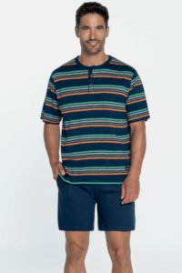 Soft Cotton GUASCH Pánské pyžamo ELISEO L Tmavě modrá GUASCH Pánské pyžamo ELISEO L Tmavě modrá - 8431204616537