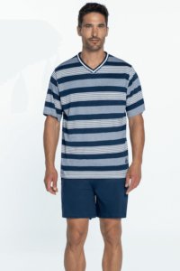 Soft Cotton GUASCH Pánské pyžamo ROBERTO L Tmavě modrá GUASCH Pánské pyžamo ROBERTO L Tmavě modrá - 8431204616544