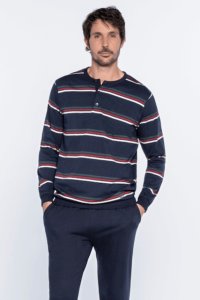 Soft Cotton GUASCH Pánské pyžamo SALVADOR L Tmavě modrá GUASCH Pánské pyžamo SALVADOR L Tmavě modrá - 8431204602806