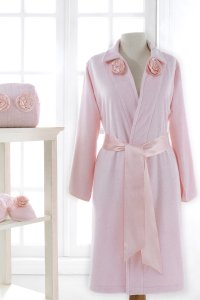 Soft Cotton Soft Cotton Dámský bambusový župan Rose + D&Aacute;RKY bambusové pantofle S Růžová Soft Cotton Dámský bambusový župan Rose S Růžová - 8698642043428