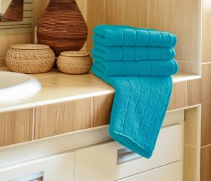 Polášek Holešov Iva tyrkysová 100% bavlna Modrá Ručník 50x100