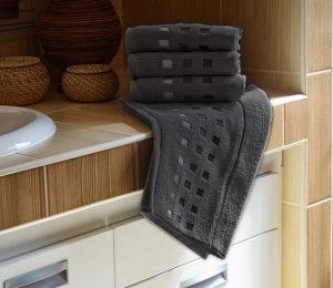 Polášek Holešov Zora tmavě šedá 100% bavlna Šedá Ručník 50x100