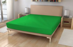 Polášek Holešov Froté prostěradlo č.33 sytě zelená Zelená 85% bavlna + 15% bavlna 90x200