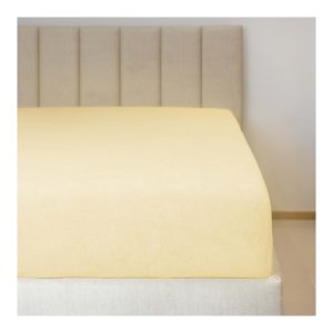 Polášek Holešov Froté prostěradlo č.4 sv.žlutá 85% bavlna + 15% polyamid Žlutá 90x200 15 - 18 cm