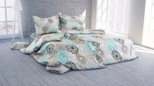 Polášek Povlečení Mandala tyrkysová krep 100% bavlna 140x200 / 70x90