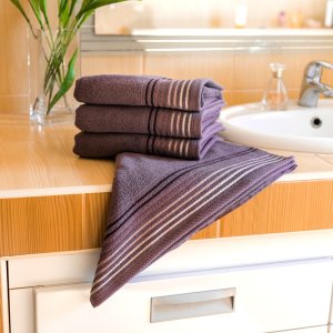 Polášek Holešov Katka dark purple 100% bavlna Fialová Ručník 50x100