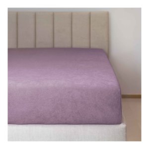 Polášek Holešov Froté prostěradlo č.63 šeřík 85% bavlna + 15% polyamid Fialová 90x200 15 - 18 cm