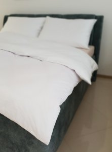 Polášek Povlečení damašek 4mm 100% bavlna Bílá pruhy 140x200 / 70x90