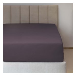 Polášek Holešov Prostěradlo jersey č.65 fialovo hnědá 100% bavlna Fialová Hnědá 90x200 15 - 18 cm