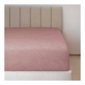 Polášek Holešov Froté prostěradlo č.68 starorůžová 85% bavlna + 15% polyamid Růžová 90x200 15 - 18 cm
