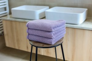 Polášek Lada purple 100% bavlna Fialová Ručník 50x100