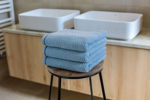 Polášek Lada tyrkys 100% bavlna Zelená Ručník 50x100