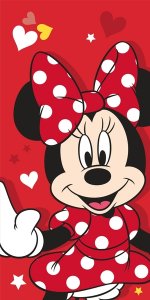 Polášek Holešov Dětská osuška Minnie "Red heart" 100% bavlna 70x140