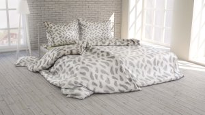 Polášek Holešov Povlečení bavlna Pírko šedé 100% bavlna 140x200 / 70x90