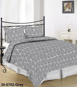 Polášek Holešov Povlečení krep 30-0762 Grey 100% bavlna Šedá geometrie 140x200 / 70x90