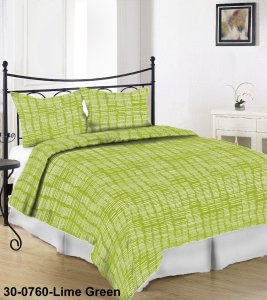 Polášek Holešov Povlečení krep 30-0760 Lime Green 100% bavlna Zelená geometrie 140x200 / 70x90