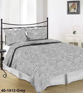 Polášek Holešov Povlečení krep 40-1412 Grey 100% bavlna Šedá 140x200 / 70x90 listy