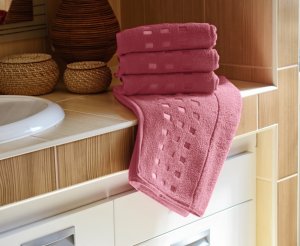 Polášek Holešov Zora tmavě starorůžová 100% bavlna Růžová Ručník 50x100