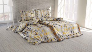 Polášek Povlečení krep 5920-21 100% bavlna Šedá geometrie 140x200 / 70x90