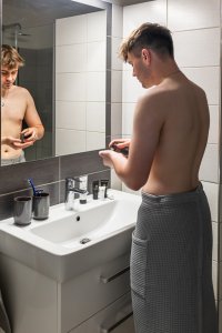 Polášek Saunový kilt pánský šedý 100% bavlna Šedá 150 x 70 cm