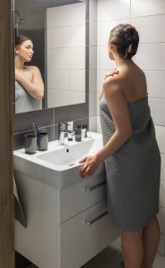 Polášek Saunový kilt dámský šedý 100% bavlna Šedá 130 x 90 cm ( S-M )