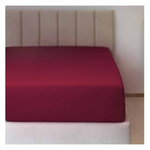 Polášek Holešov Jersey prostěradlo č.28 vínová LYCRA 95% bavlna + 5% elastan 90x200 15 - 18 cm Vínová