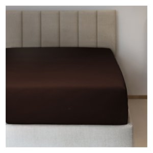 Polášek Holešov Jersey prostěradlo č.45 hnědá LYCRA 95% bavlna + 5% elastan Hnědá 90x200 15 - 18 cm