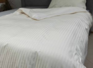 Polášek Holešov Damaškové povlečení Light cream 100% bavlna Smetanová pruhy 140x200 / 70x90