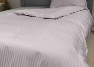 Polášek Holešov Damaškové povlečení Rose 100% bavlna pruhy 140x200 / 70x90 Rosé