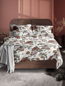 Irisette Povlečení Irisette satén 8625-50 100% bavlna květiny 140x200 / 70x90