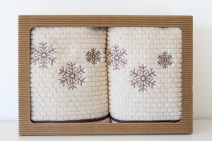 Polášek Holešov Set Lada 2x ručník vánoční vločka č.1 100% bavlna Set Lada 2x ručník